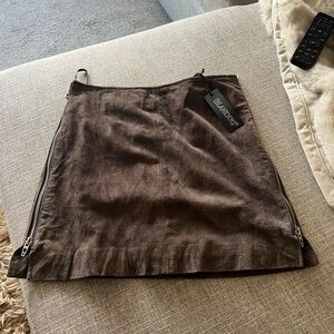 Suede Mini Skirt